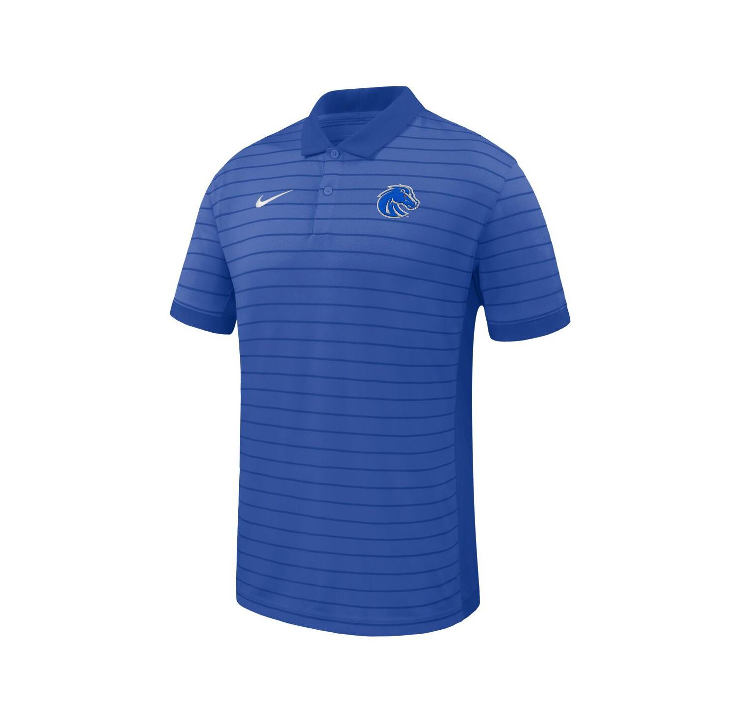Men's Royal Boise State Broncos 2025 Early Season Coaches Sideline Victory Stripe Performance Polo Shirt