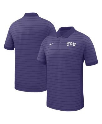 Nike - Men's Purple TCU Horned Frogs 2025 Early Season Coaches Sideline Victory Stripe Performance Polo Shirt