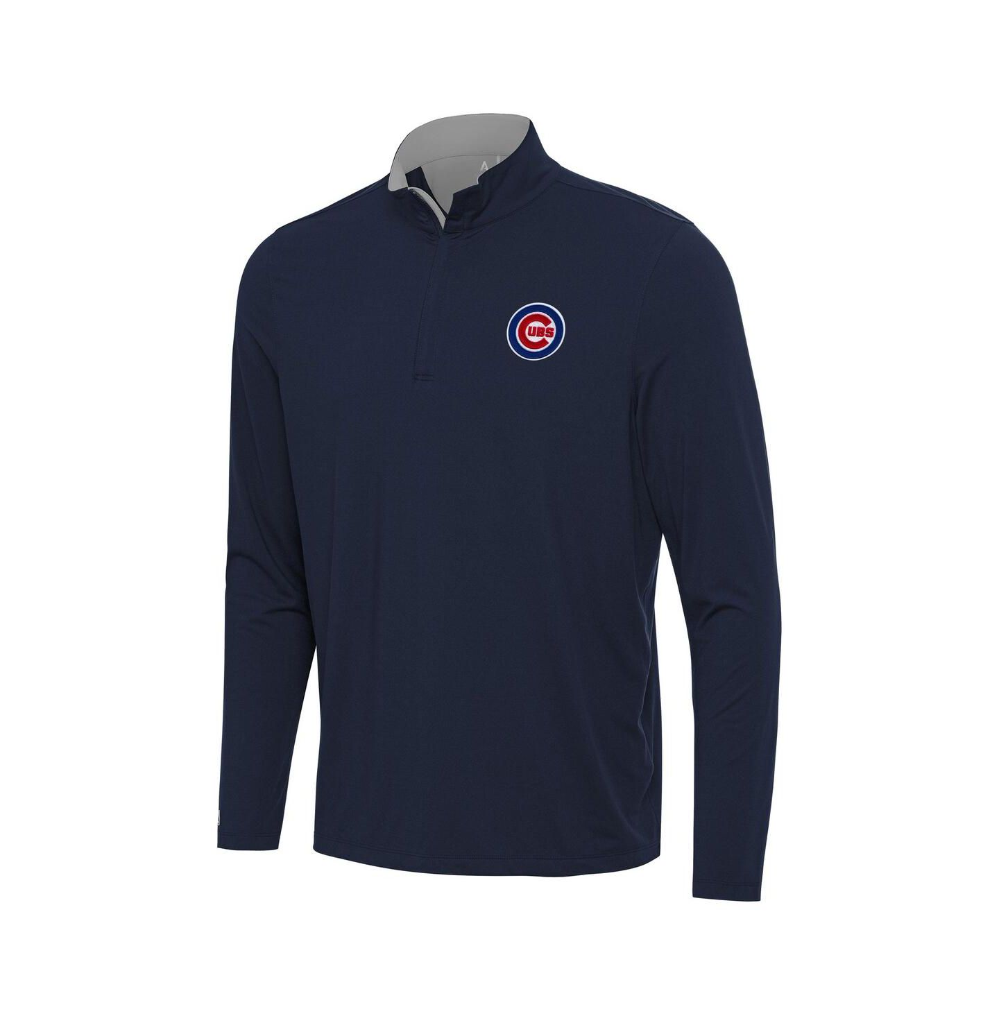Мужская толстовка Antigua Navy Chicago Cubs Content Quarter-Zip — фото 2
