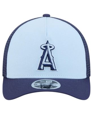 Men's Light Blue/Navy Los Angeles Angels 2-Tone Color Pack 9FORTY M-Crown A-Frame Adjustable Hat