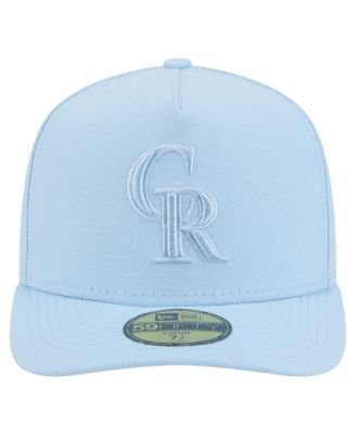 Men's Light Blue Colorado Rockies Color Pack A-Frame 59FIFTY Fitted Hat