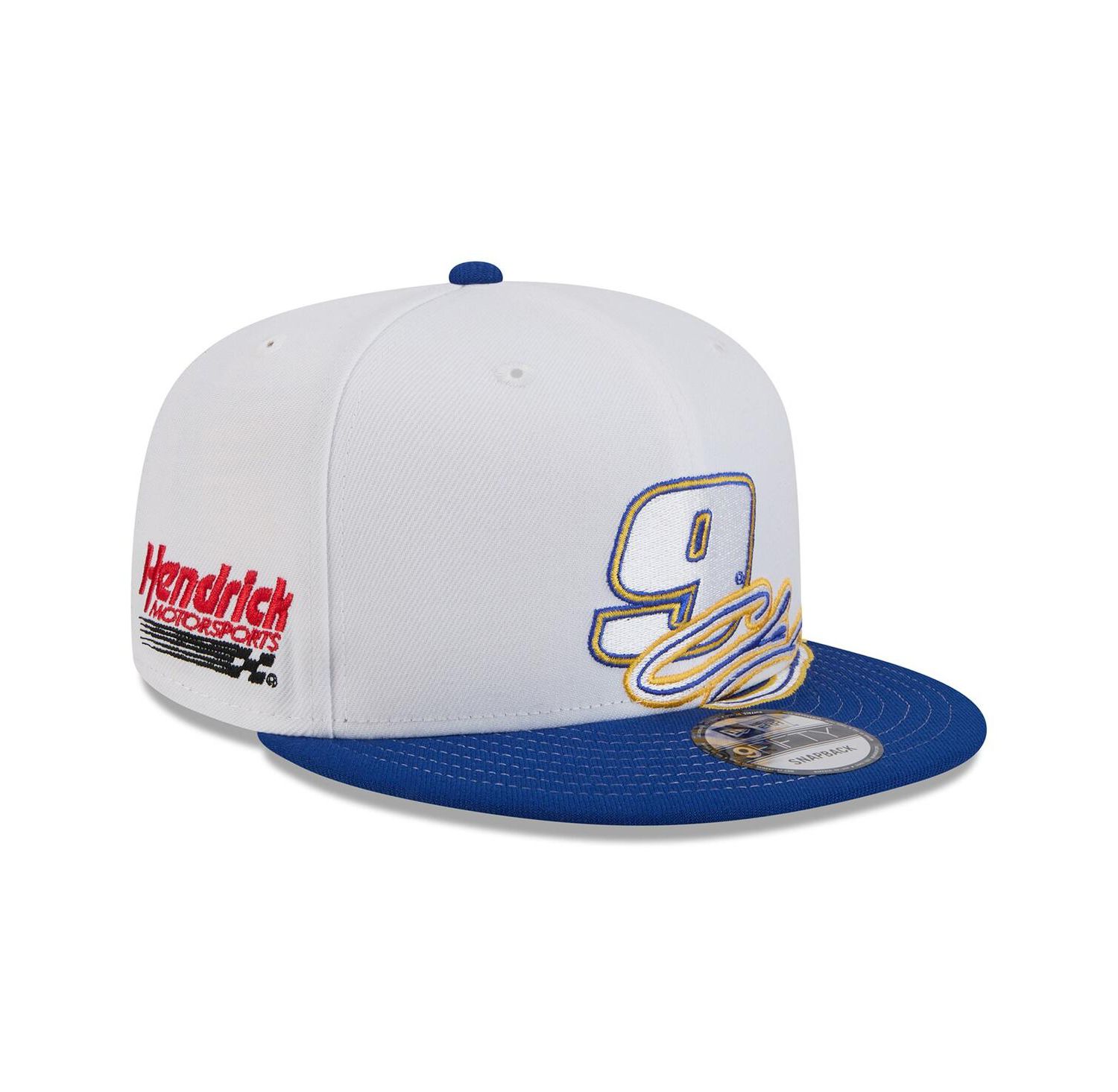 Men's White/Blue Chase Elliott 9FIFTY Snapback Hat