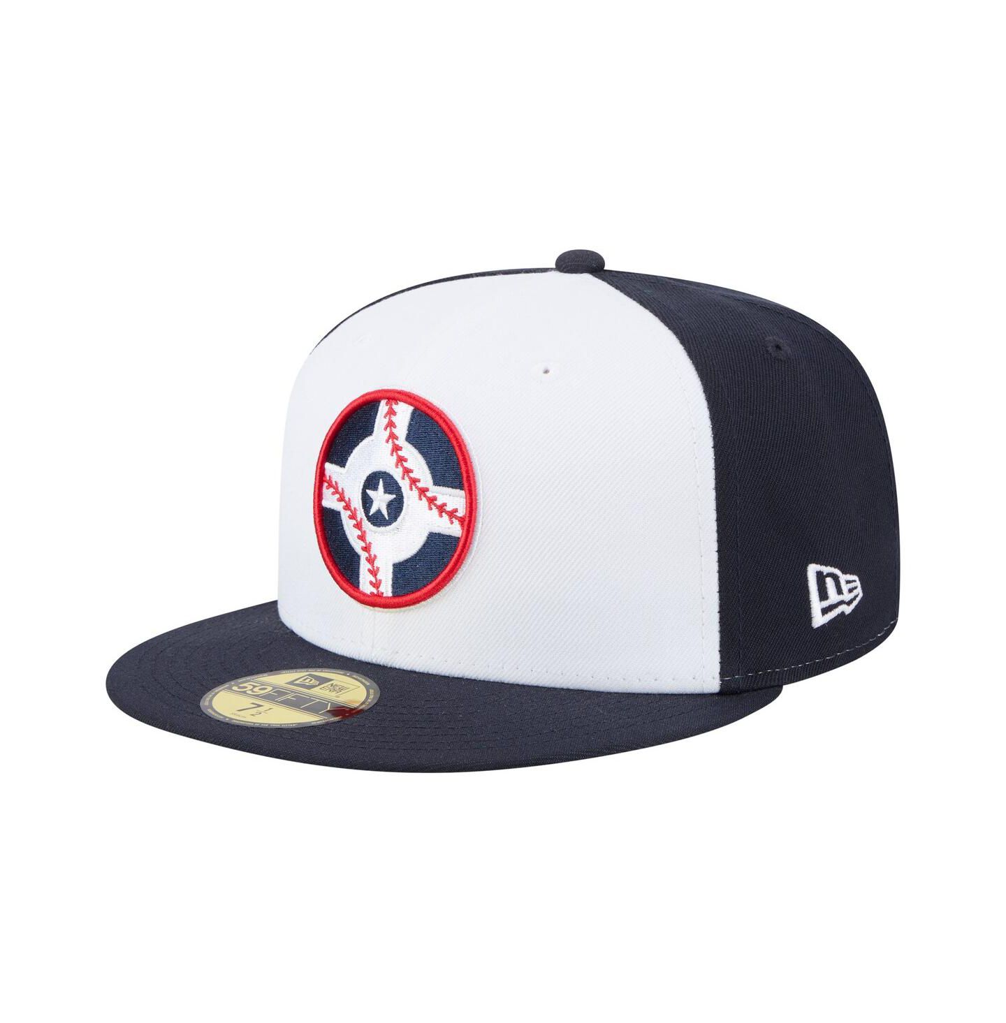 Мужская кепка New Era White/Navy Indianapolis Indians Authentic Collection 59FIFTY Fitted Hat — фото 1