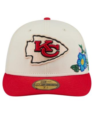 Men's Cream/Red Kansas City Chiefs Tonal Floral 59FIFTY Fitted Hat