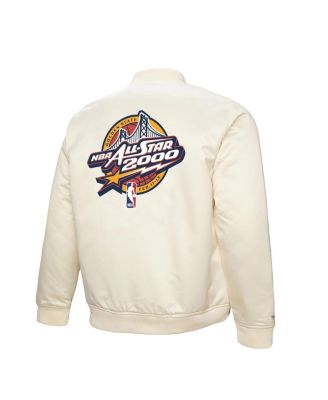 Men's&nbsp;Cream 2000 NBA All-Star Game Full-Zip Satin Jacket