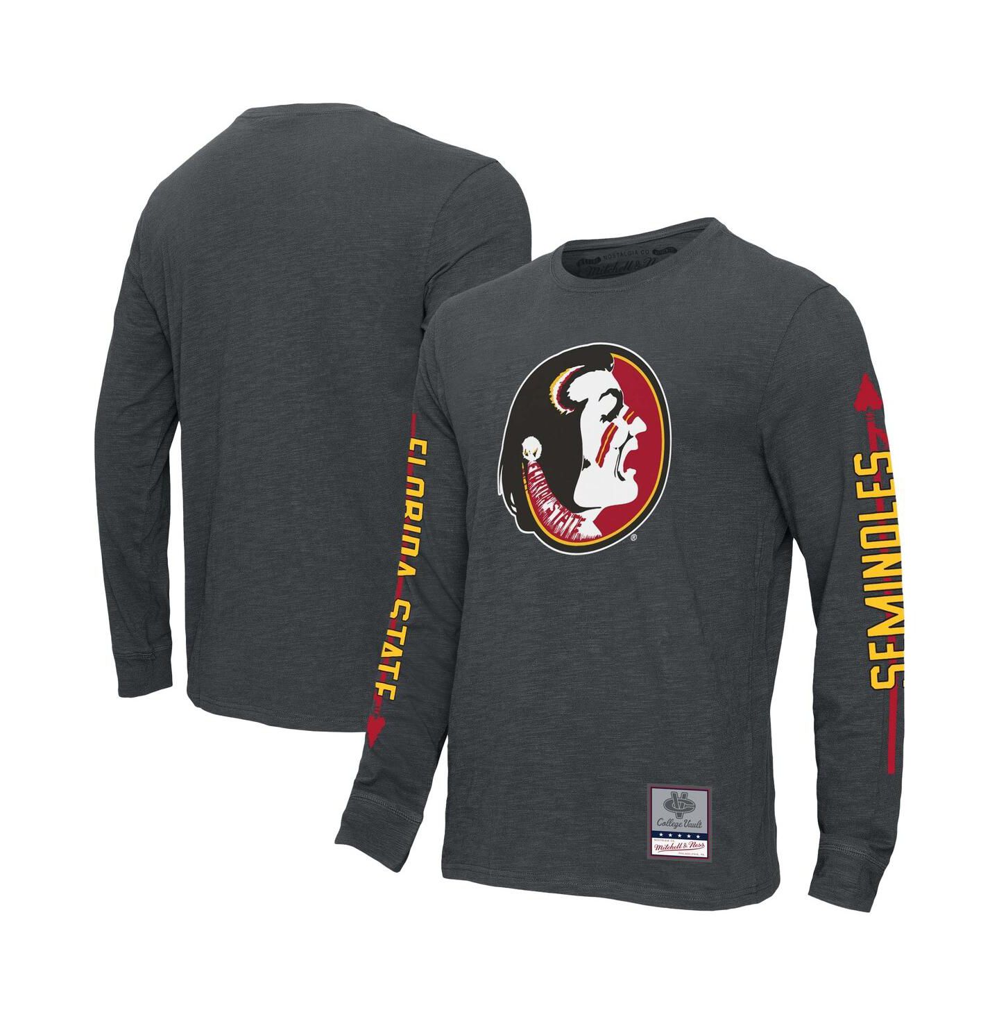 Мужская футболка Mitchell & Ness Charcoal Florida State Seminoles Team Pride Long Sleeve — фото 1