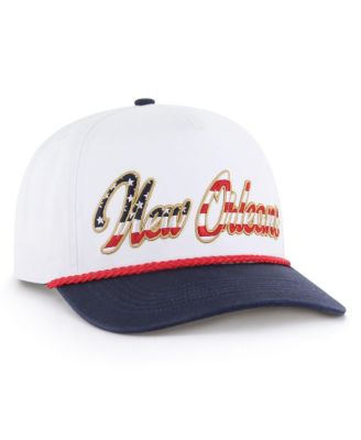Men's White New Orleans Saints Patriotic Overhand Hitch Adjustable Hat