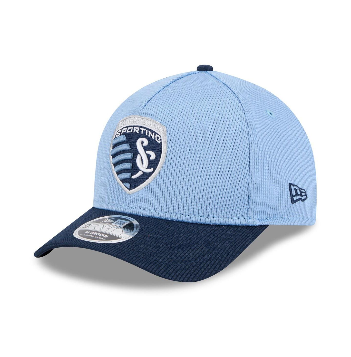 Мужские головные уборы New Era Light Blue Sporting Kansas City 2025 Jersey Hook 9FORTY M-Crown Adjustable Hat — фото 3