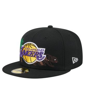 New Era - Men's Black Los Angeles Lakers State Stitch 59FIFTY Fitted Hat