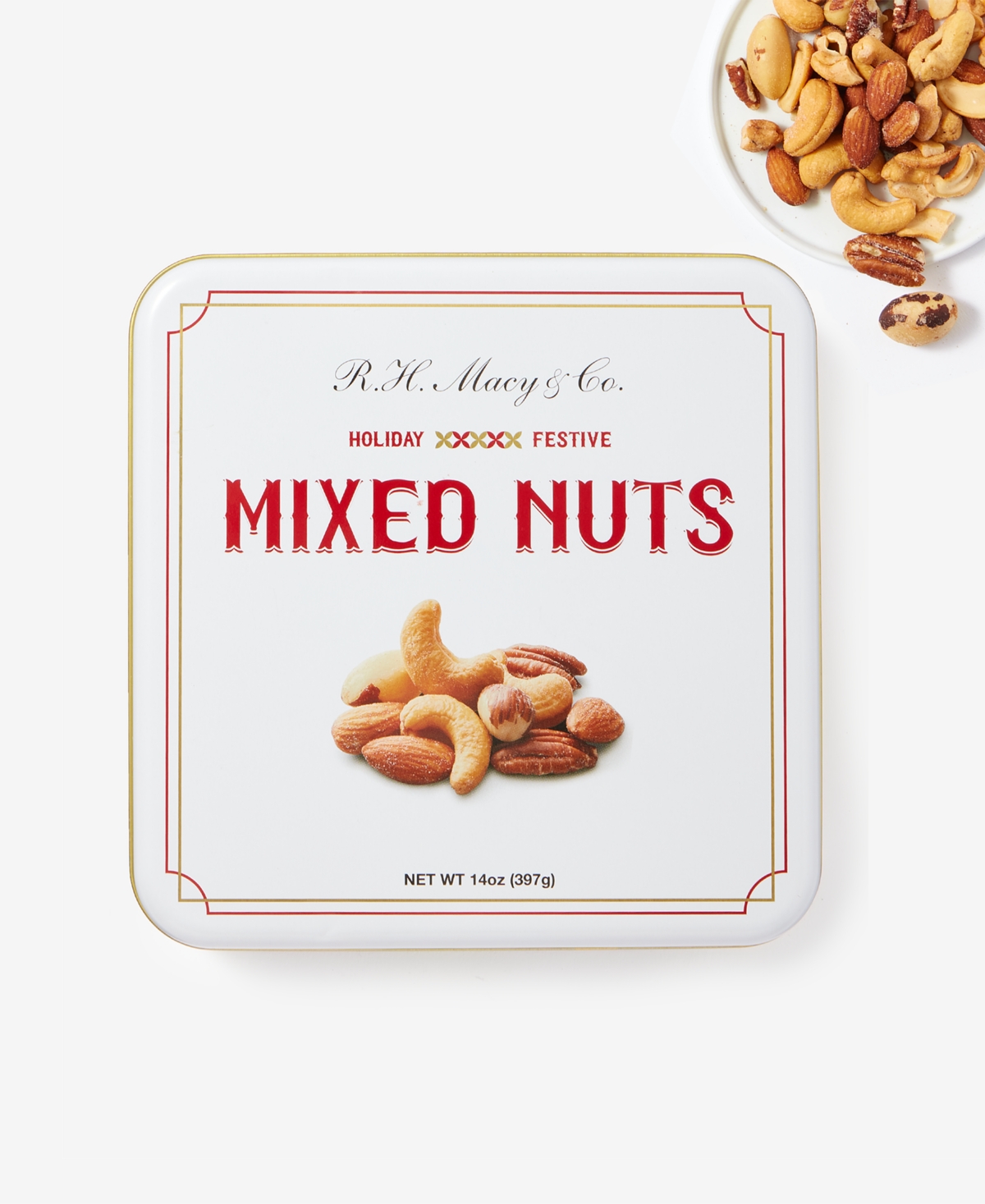 R.h. Macy & Co. Holiday Mixed Nuts Gift Box, 14 oz In Multi