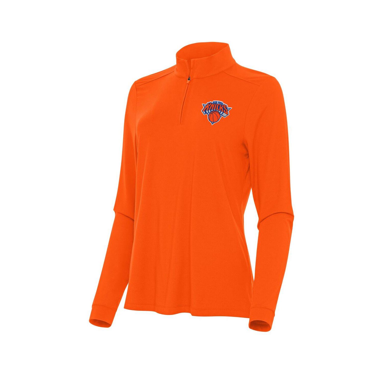 Women's Orange New York Knicks Intent Quarter-Zip Top
