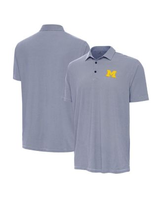 Antigua - Men's Navy Michigan Wolverines Twine Polo Shirt