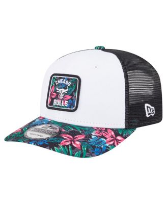 New Era - Men's White Chicago Bulls Floral 9SEVENTY Adjustable Hat