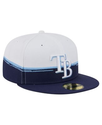 Men's Navy/White Tampa Bay Rays Paint Stroke 59FIFTY&nbsp;Fitted Hat