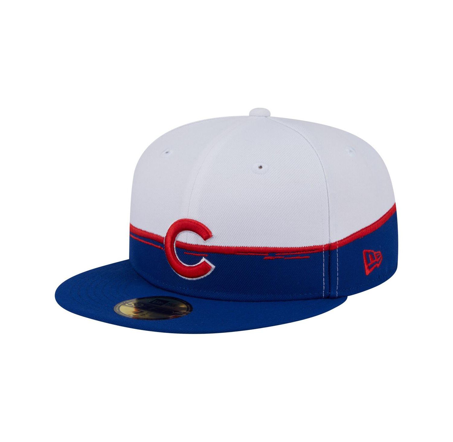 Men's Royal/White Chicago Cubs Paint Stroke 59FIFTY Fitted Hat