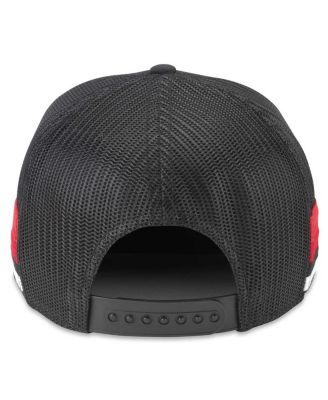 Men's Black Chicago Blackhawks Hotfoot Stripes Trucker Adjustable Hat