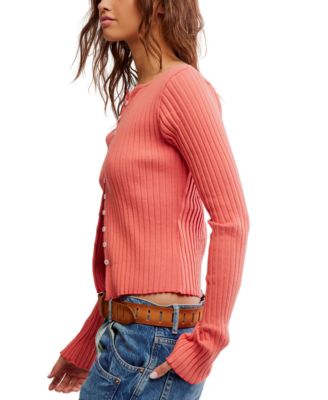Women's Button-Front Long-Sleeve Top