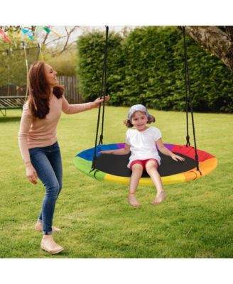 40'' 770 lbs Flying Saucer Tree Swing Kids Gift w/ 2 Tree Hanging Straps