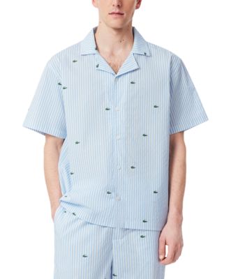 Lacoste - Men's Loungewear Short Sleeve Button-Front Pajama Top