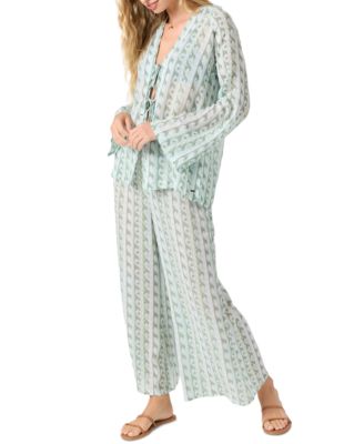 Juniors' Regina Printed Hoodie Cover-Up