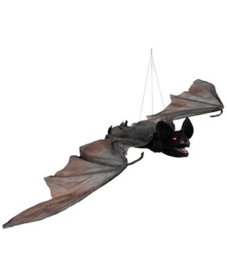 48" LED Lighted and Animated Halloween Bat with Moving Wings