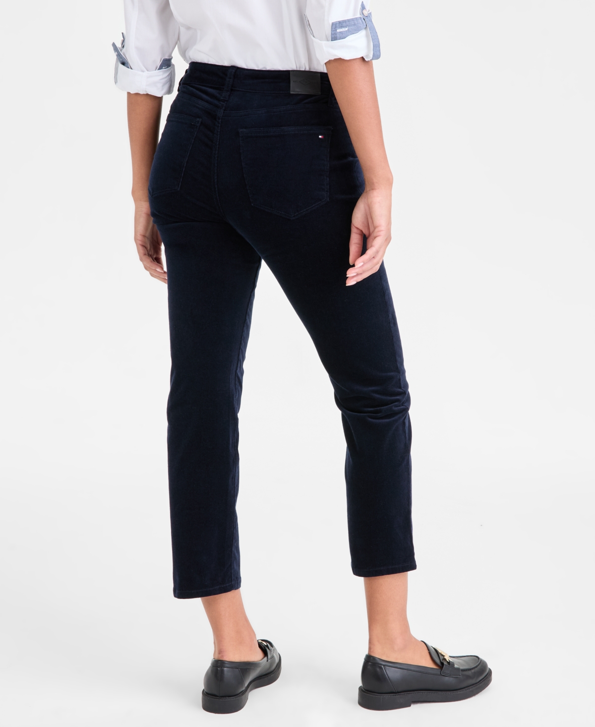 Tommy Hilfiger Women's Straight Corduroy Pants In Black