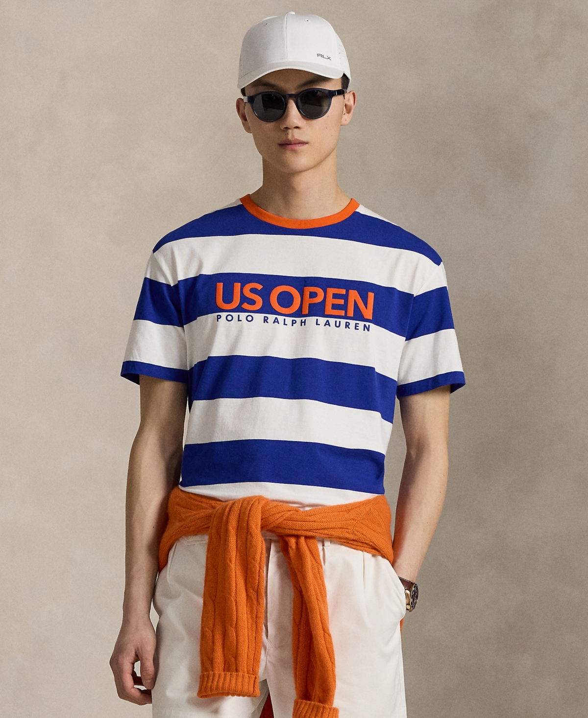 Polo Ralph Lauren Unisex Us Open Classic-fit Striped T-shirt In Multi