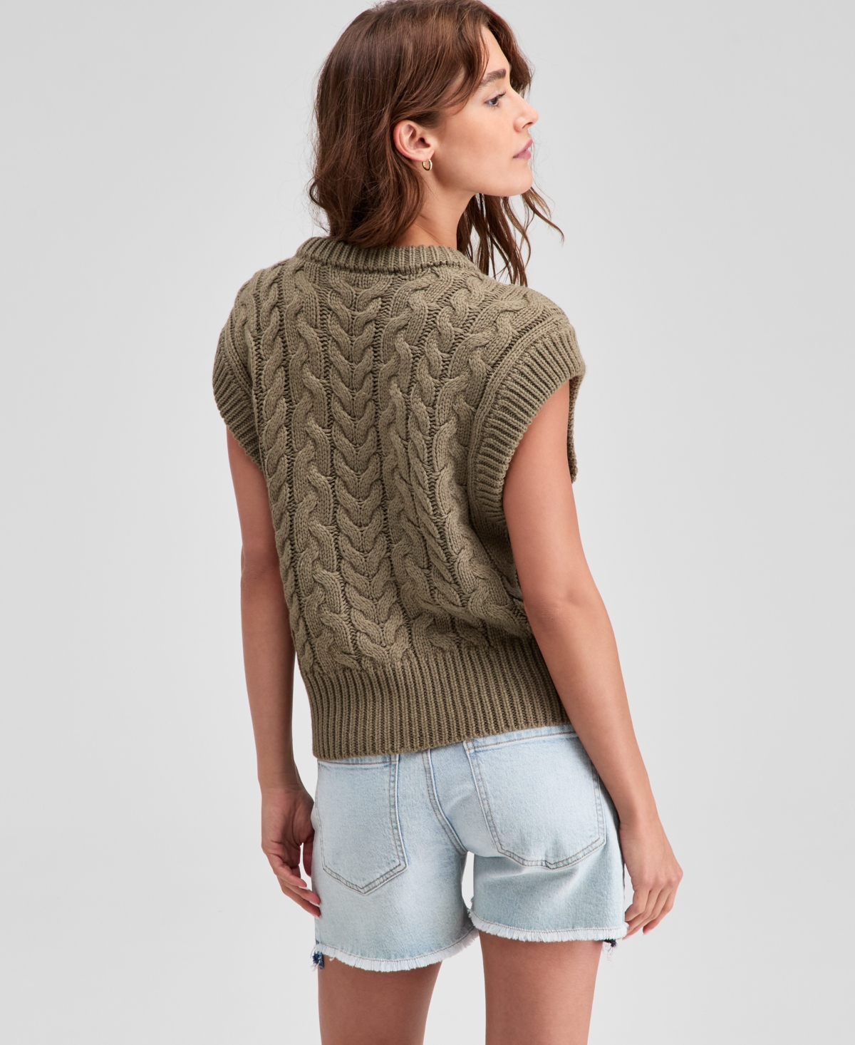 And Now This Women's Extended-Shoulder Cable-Knit Sweater Vest, Macy's Exclusive