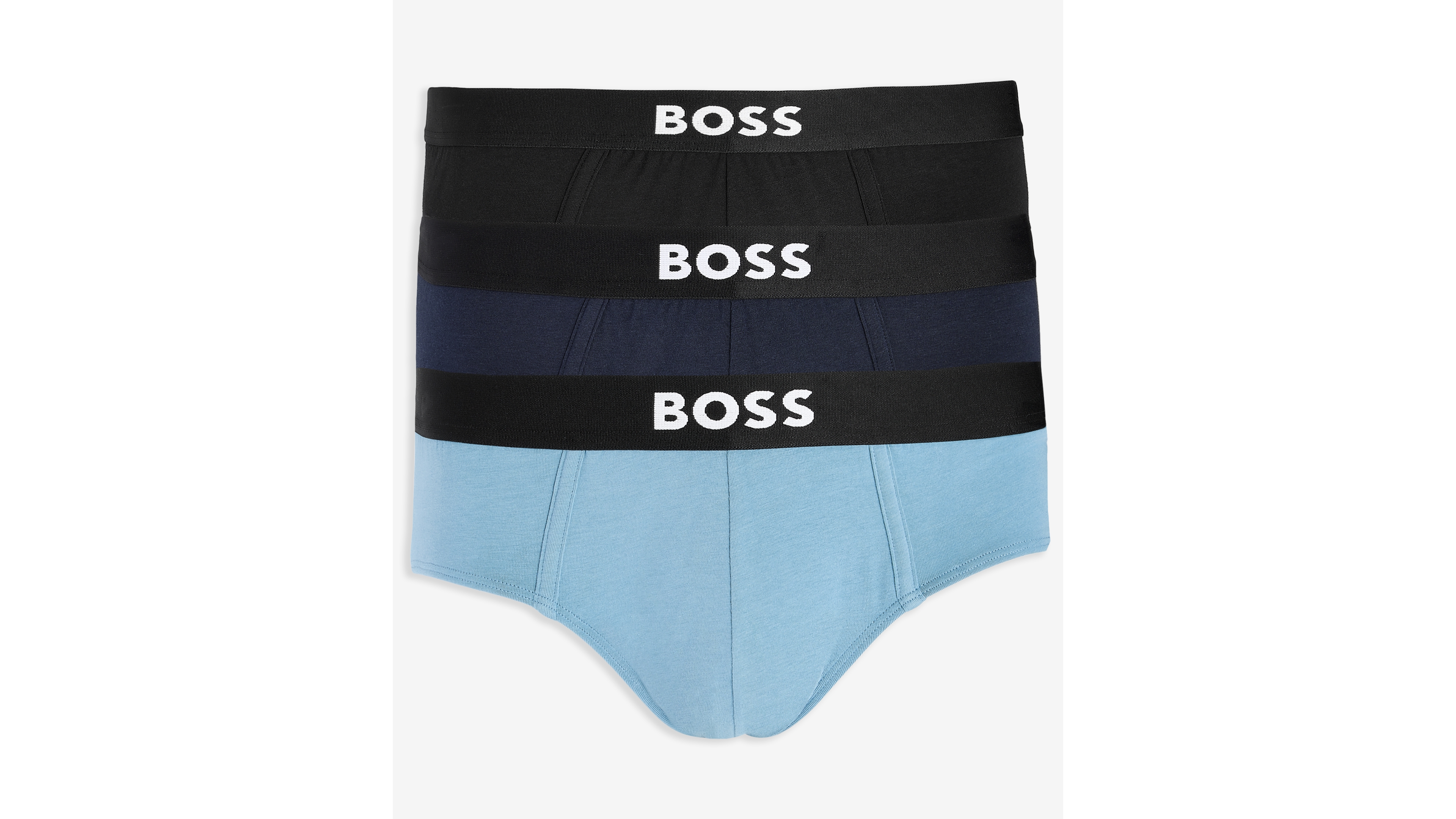Boss by Hugo Boss Men's 3-Pack Logo Hip Briefs