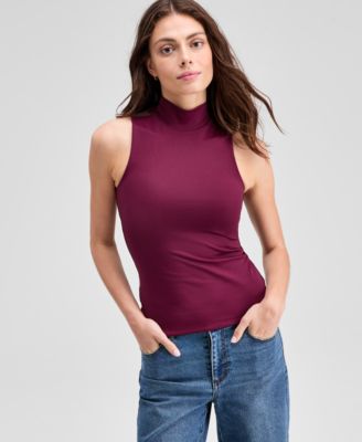 Women's Mock Neck Fitted Tank, PXS-XXL, Exclusively at Macy's