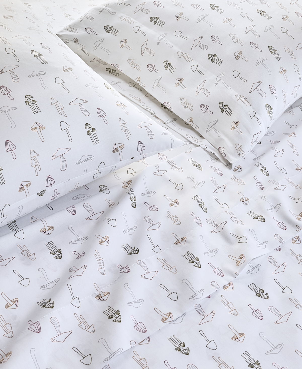 Arch Studio Printed Cotton Sateen 4-pc. Sheet Set, King, Exclusively At Macy's In Brown