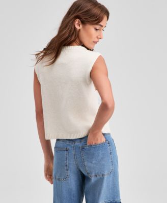 Women's Button-Front Cable-Knit Sweater Vest, Macy's Exclusive