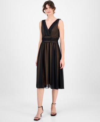 Connected - Women's Chiffon Ruched-Waist Dress