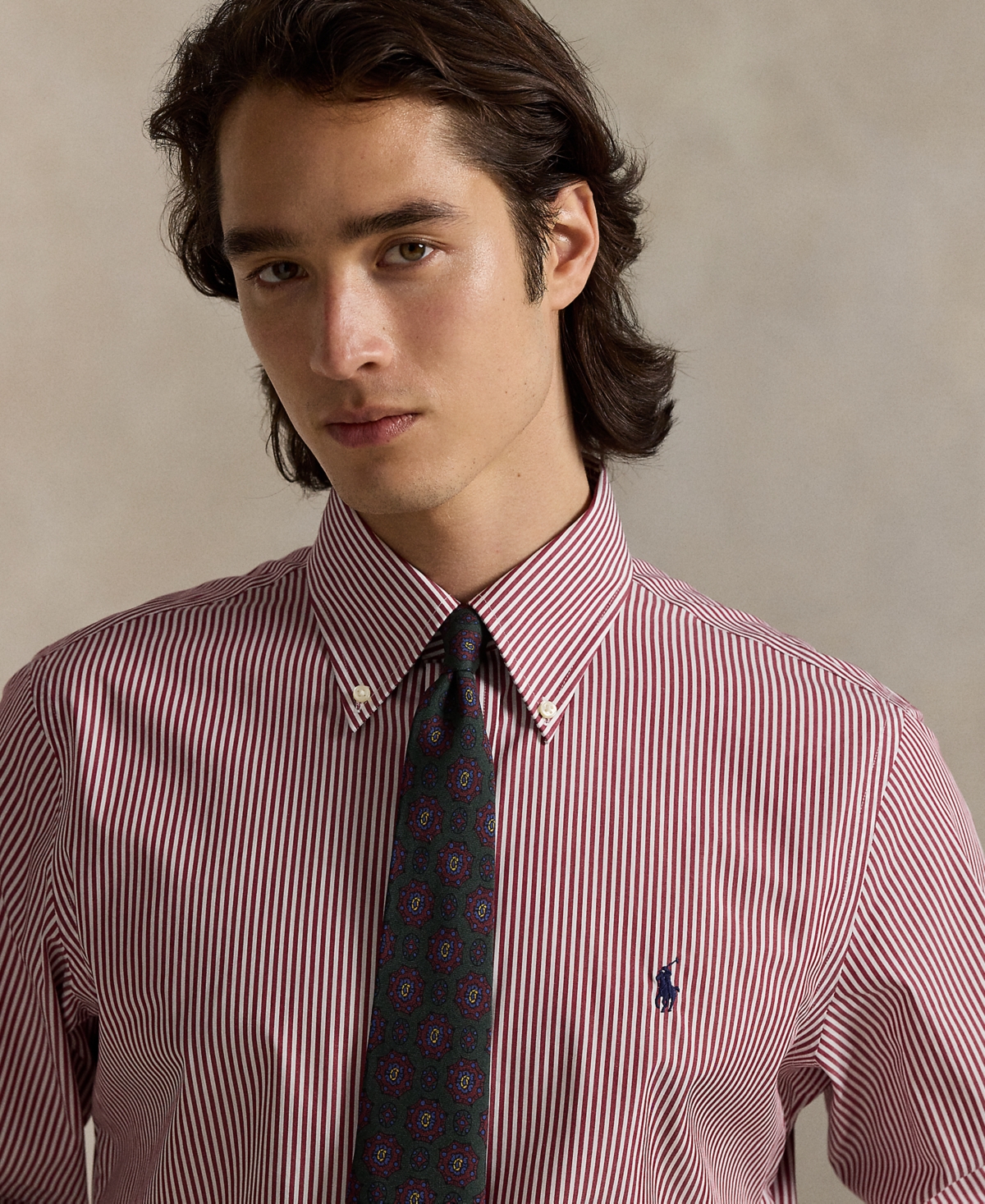 Polo Ralph Lauren Men's Classic-fit Striped Poplin Shirt In Pink