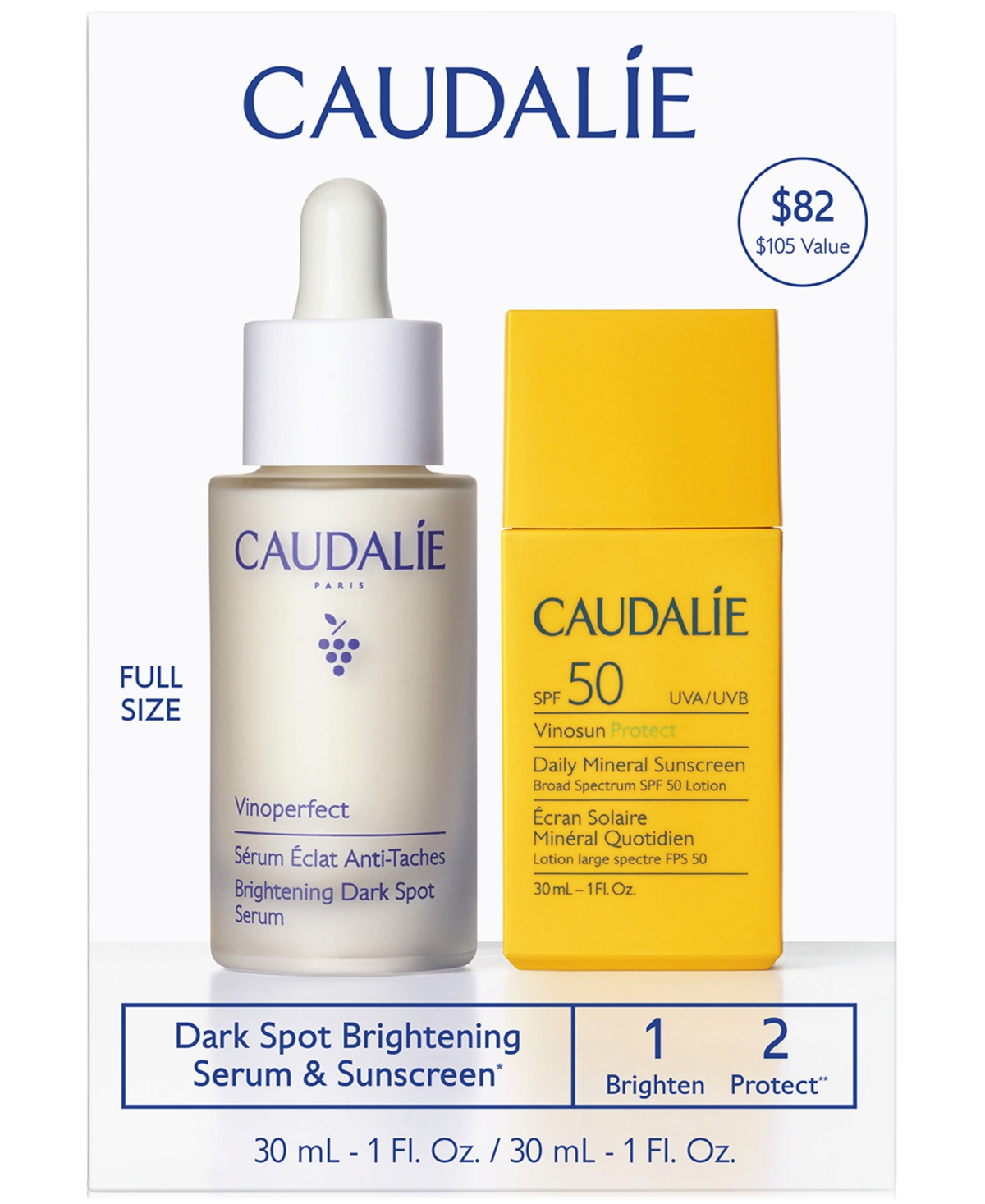 Caudalíe 2-pc. Dark Spot Brightening Serum & Sunscreen Spf 50 Set