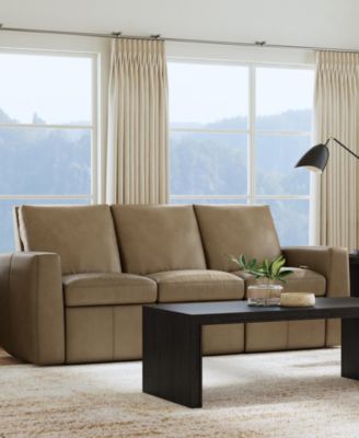 Aria 85" Fawn Leather Power Reclining Sofa
