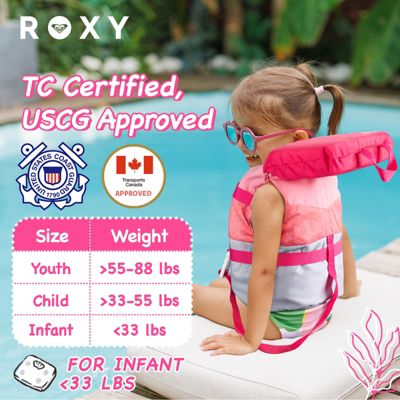 Life Vest USCG Approved for kids, Lightweight EPE Foam with Quick-Release Buckles