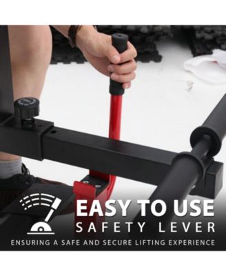 Adjustable Seated Calf Raise Machine - Home Gym Leg Trainer with Band Pegs & Weight Plate Loading  Red)