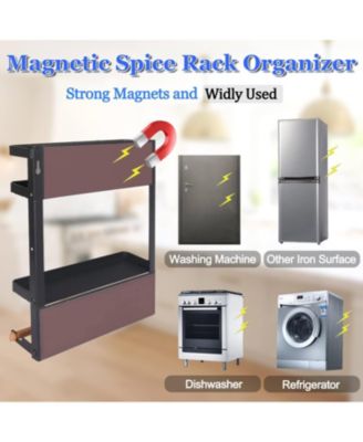 Magnetic Kitchen Organization Rack With Paper Towel Holder
