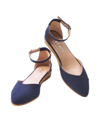 Women's Montroig Canvas Espadrille Flats Ankle Strap