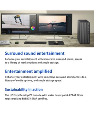 Envy Premium Tower Desktop Intel Core i7 14700 8GB RAM NVIDIA GeForce RTX 3050 512GB SSD Storage Windows 11 Home - Black