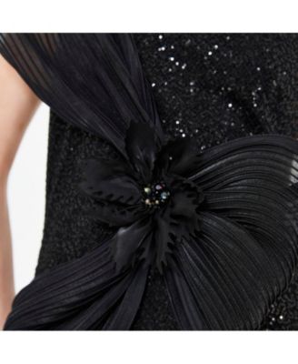 Embellished Sequined Jersey Gown