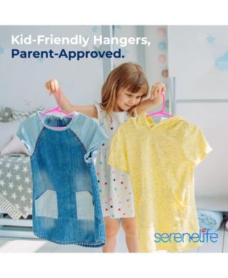 40 Pcs. Non-Slip Plastic Kids Hangers - Durable and Space-Saving Closet Organizers for Infants, Toddlers, and Kids' Clothing