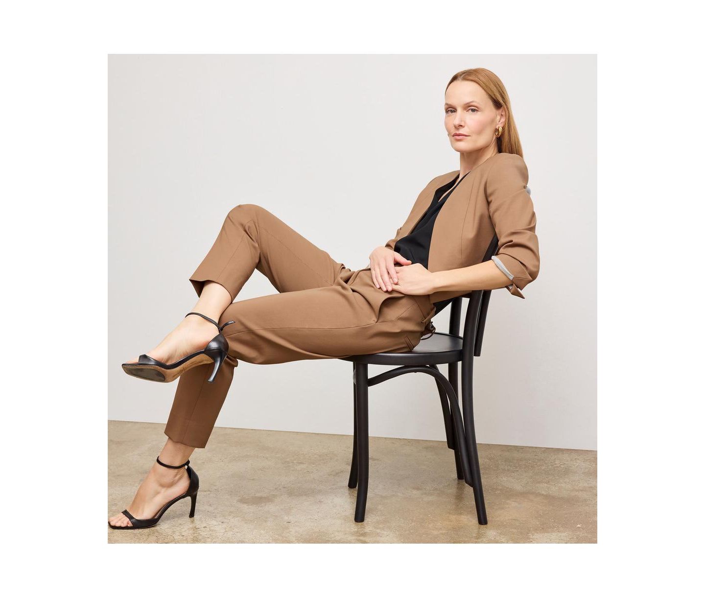 Женская куртка M.M.LaFleur Neale Jacket - Wool Twill, цвет: Верблюжий — фото 3