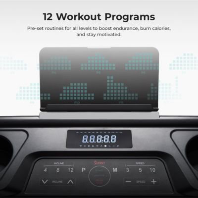 Pace 500 Smart Wi-Fi Treadmill with 12-Level Auto Incline, Foldable Design