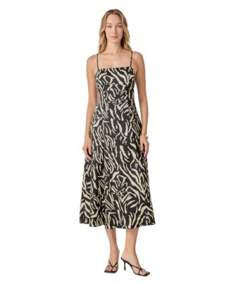 Women's Animal Print Midi Dress