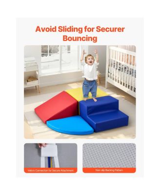 Toddler 4 Piece Foam Climbing Blocks Set Preschoolers Indoor Play