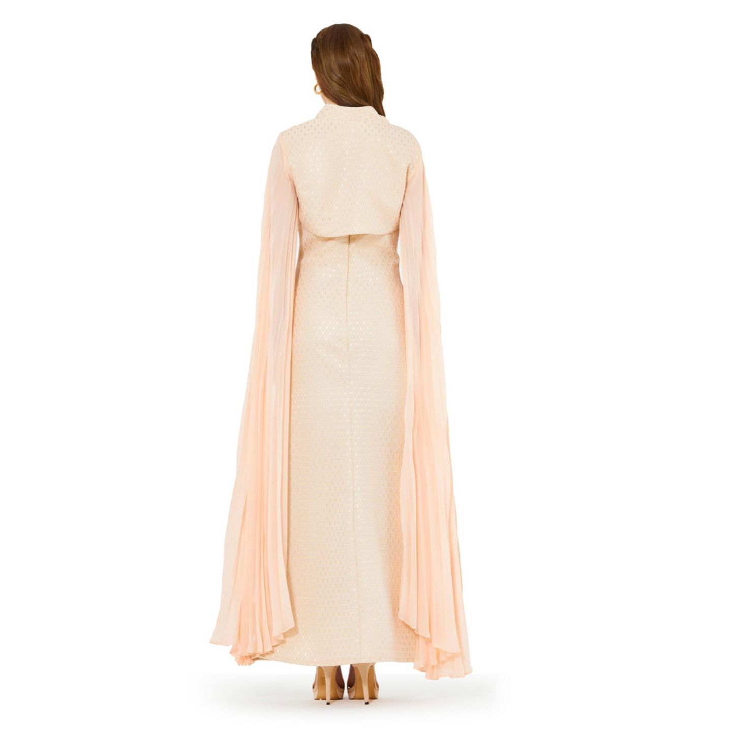 Женское платье AMRI Strapless Column Dress With Detachable Cropped Cape Jacket, цвет: Светлый розовый — фото 6