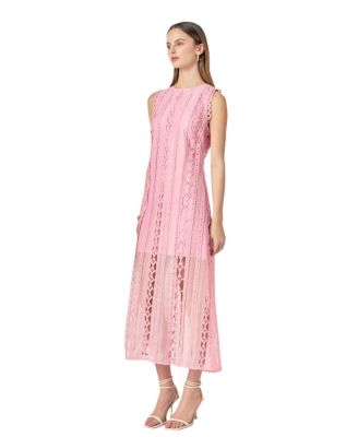 Women's Lace Tiered Midi Dress