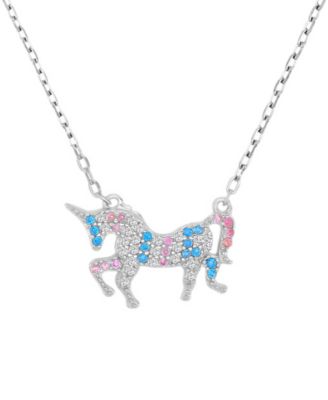 Macy's - Cubic Zirconia Multicolor Cactus 18" Pendant Necklace